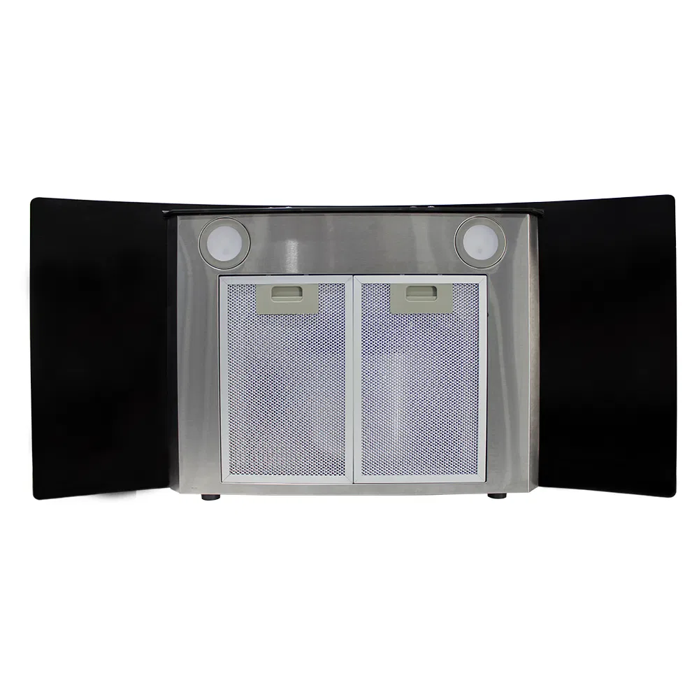 Innovative Wall-Mounted Curved Side Suction Range Hood for Homes
