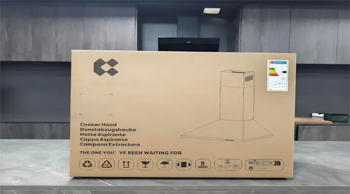 Wall Mount Stainless Steel Telescopic Range Hood with Rocker Button