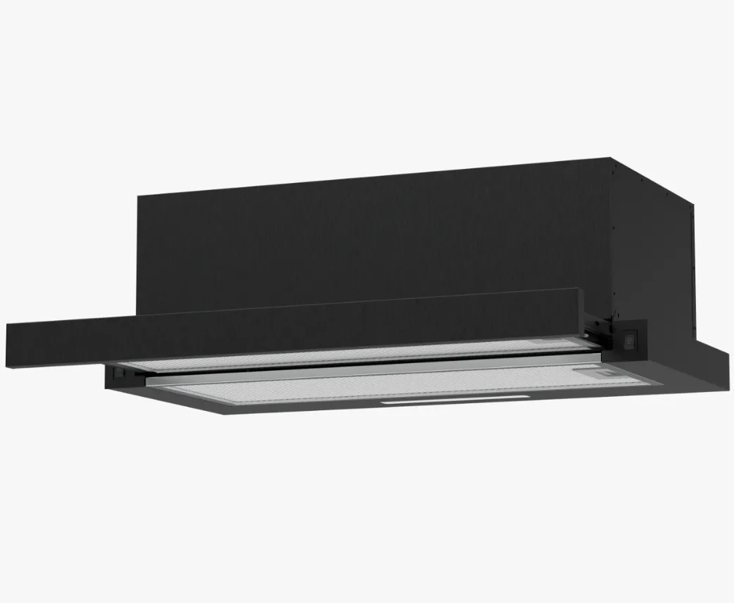 Wall Mount Stainless Steel Telescopic Range Hood with Rocker Button