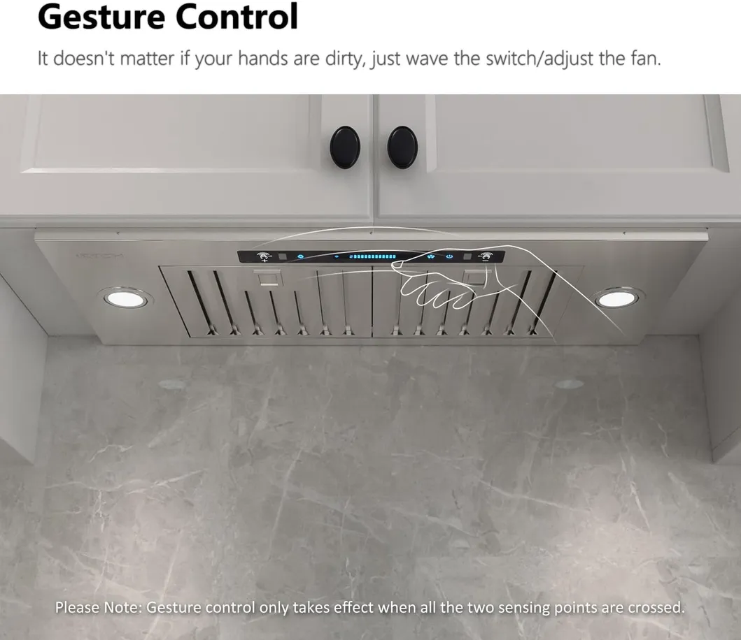 Insert Range Hood, 30-Inch Built-in, Stainless Steel Kitchen Vent Hood