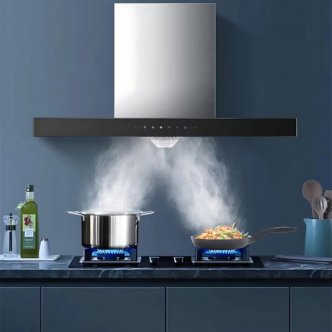 60/70/80/90 Cm Wall Mount Range Hood, Rocker Button, Stainless Steel Telescopic Rangehood