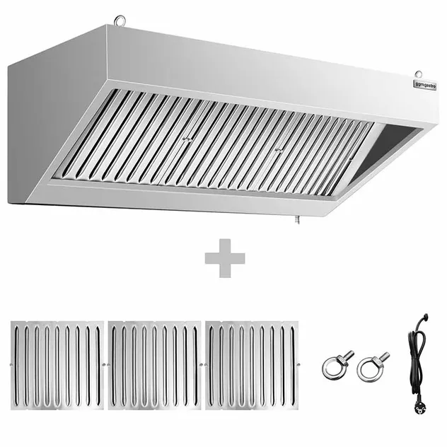 Commercial Kitchen Equipment Restaurant Supplies Wall Mounted Stainless Steel Range Hood