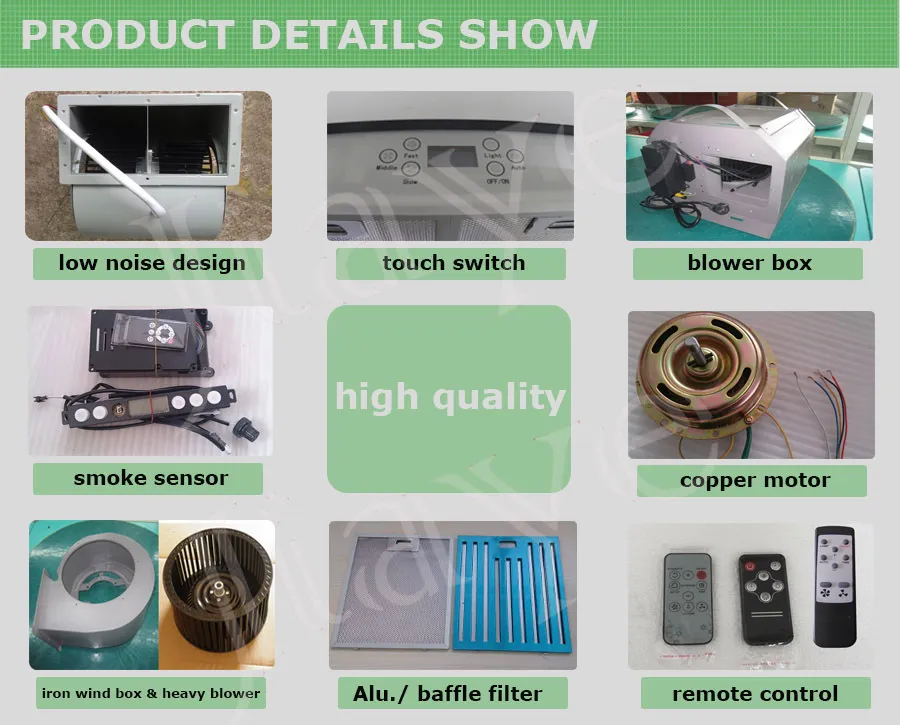 CE Certificate Home Appliance Copper Motor Range Hood