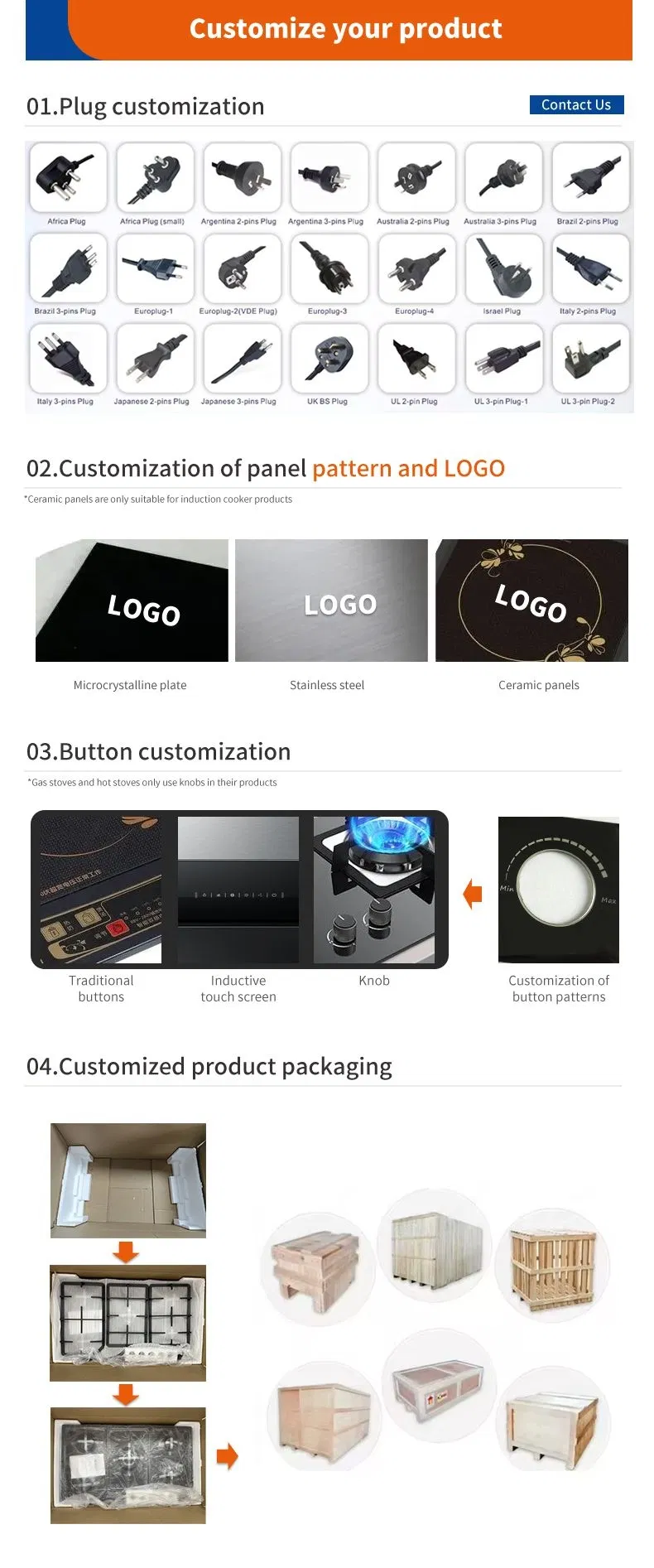 Reflective Glass Touch Screen Kitchen Wall-Mounted Slant Range Hood