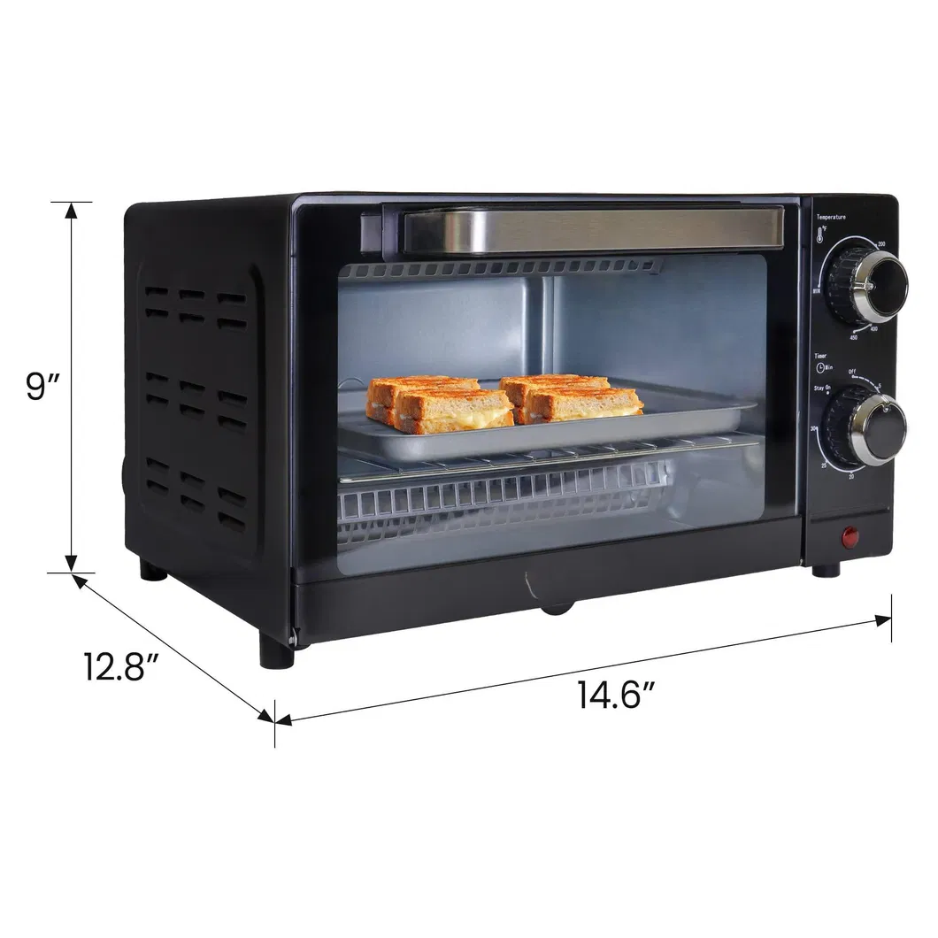 Total Chef Natural Convection Toaster Fits 9 Inch Pizza Compact Countertop Oven