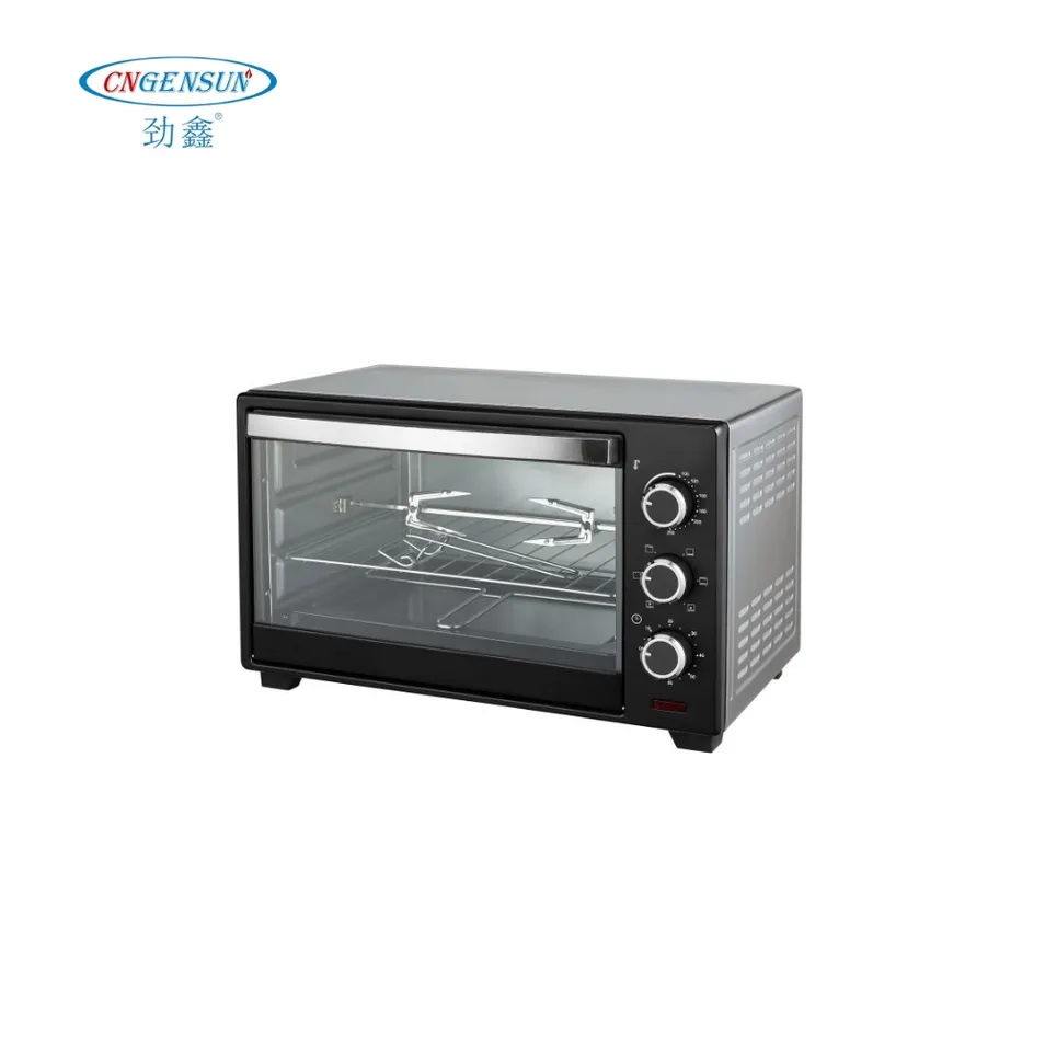 Compact 25L Classic Black Electric Oven for Efficient Meal Preparation