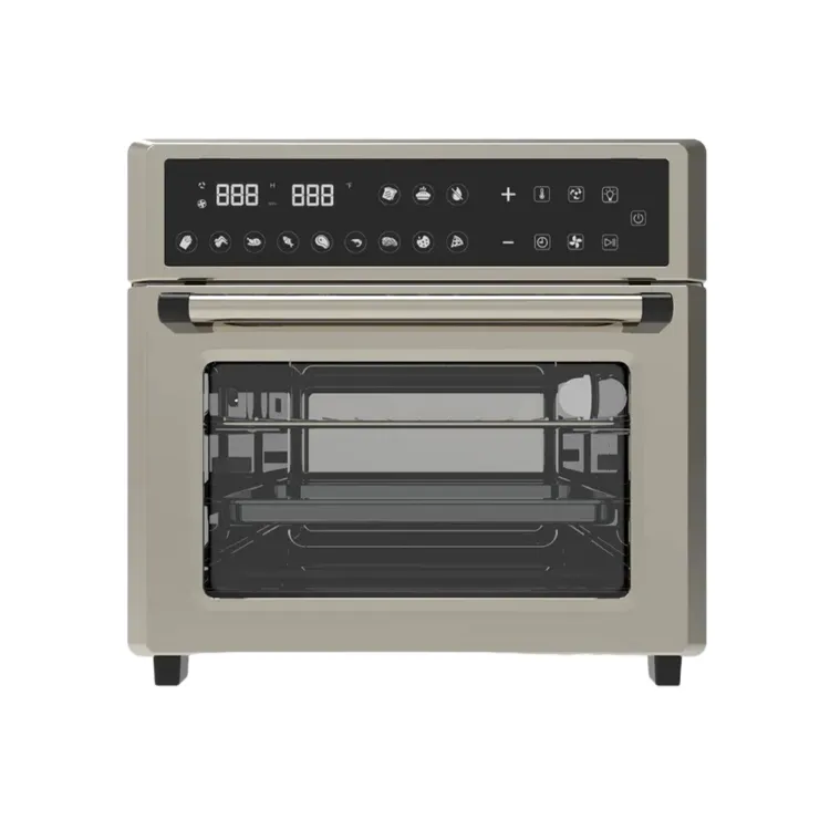 26L Smokeless Cooker Overheat Protection Electric Baking Air Fryer Oven with Rotisserie Fork