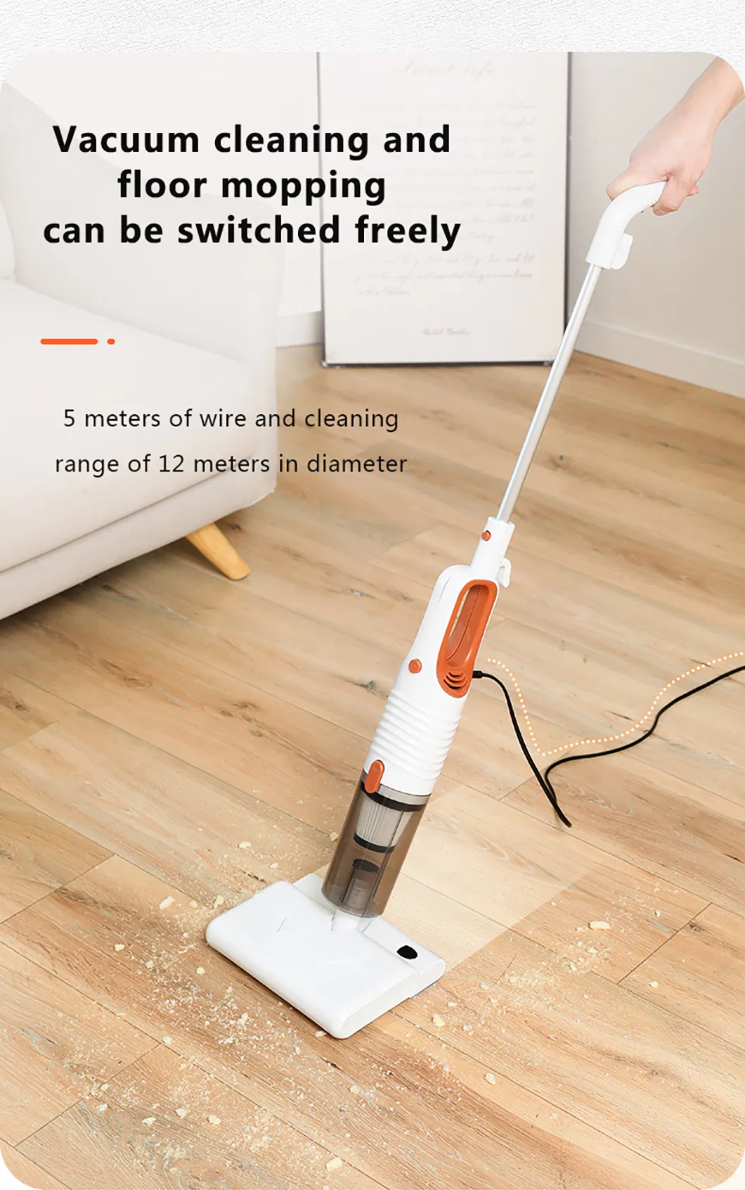 High-Performance Wet and Dry Vacuum Cleaner with 400W Power and Water Tank