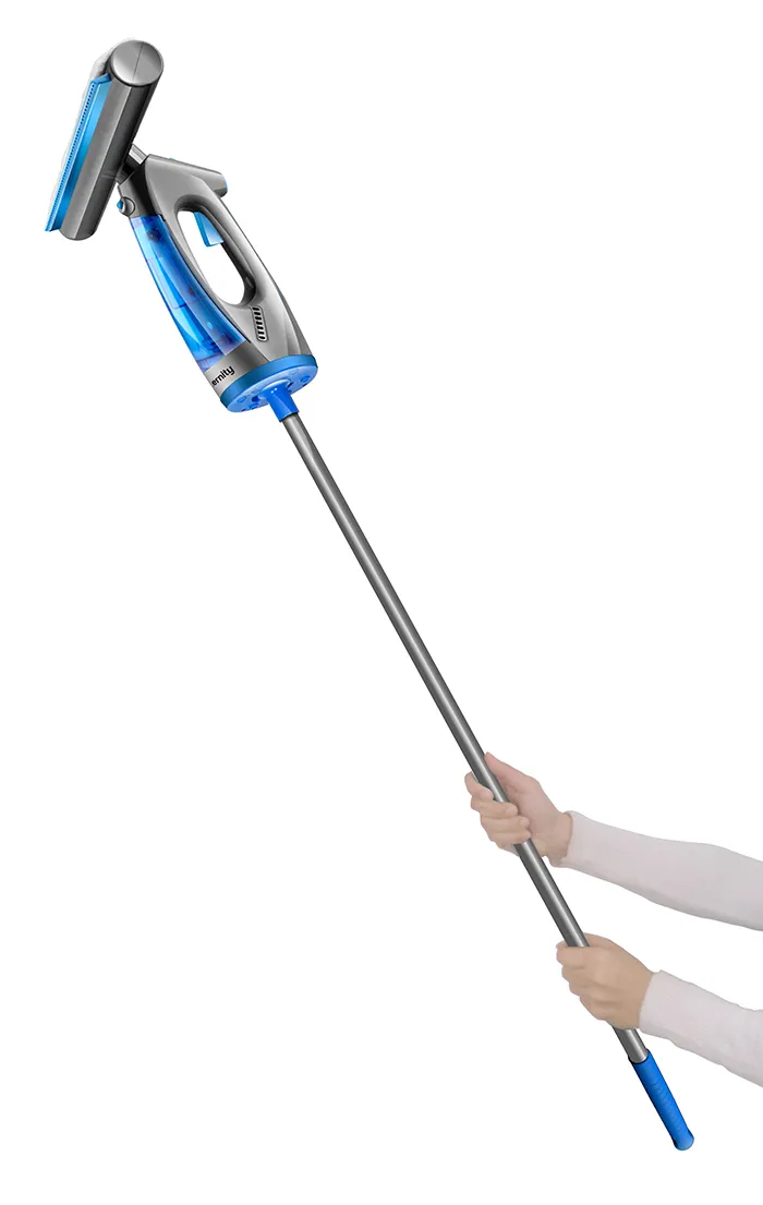 Window Squeegee Cleaner and Microfiber Scrubber with Extendable Glass Cleaning Kit for Shower