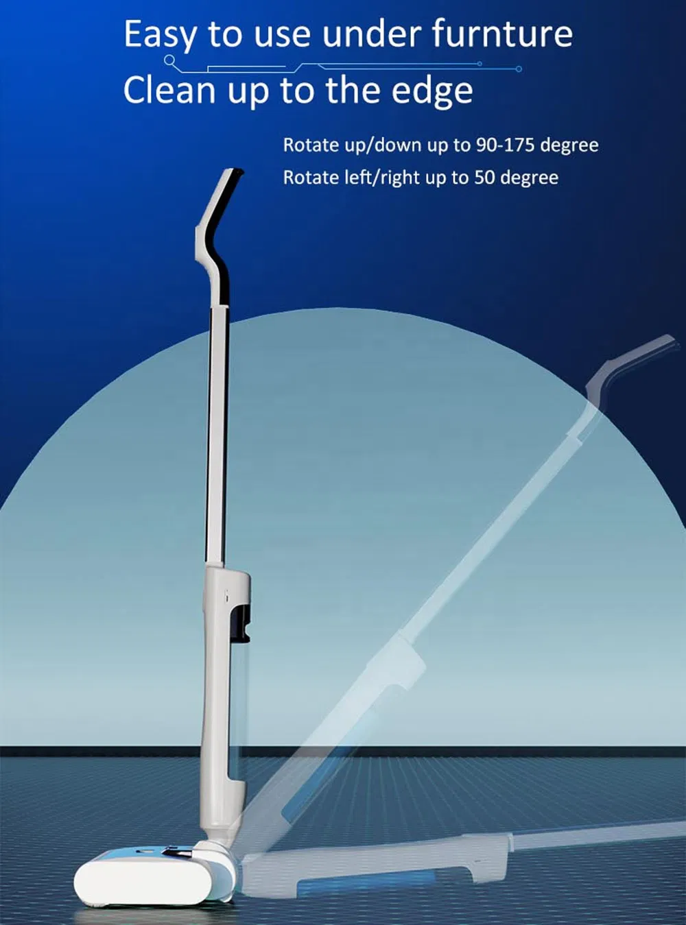 Portable Handheld Floor Cleaner Wet Dry Floor Scrubber for Tile Floor P12