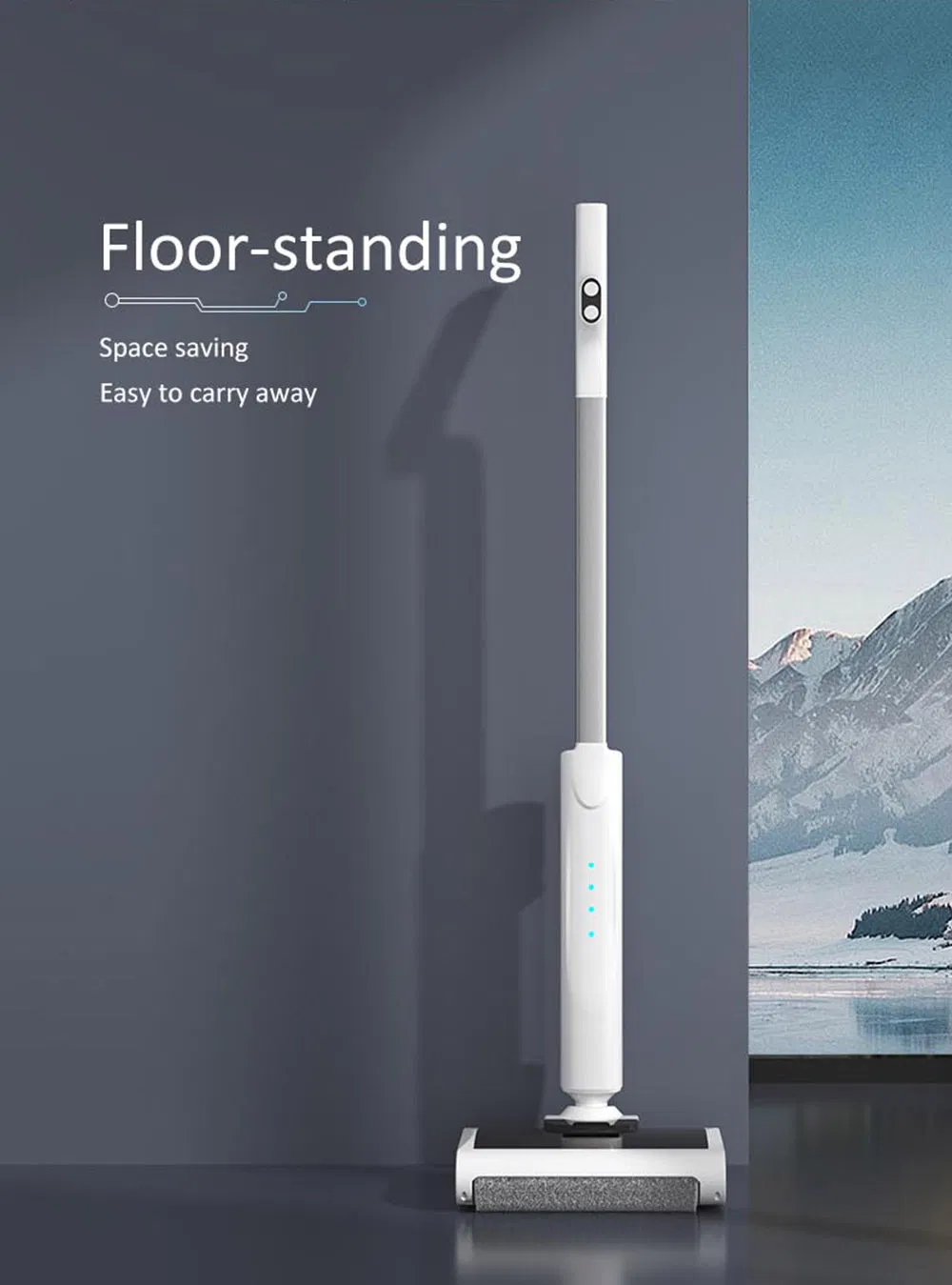 Portable Handheld Floor Cleaner Wet Dry Floor Scrubber for Tile Floor P12