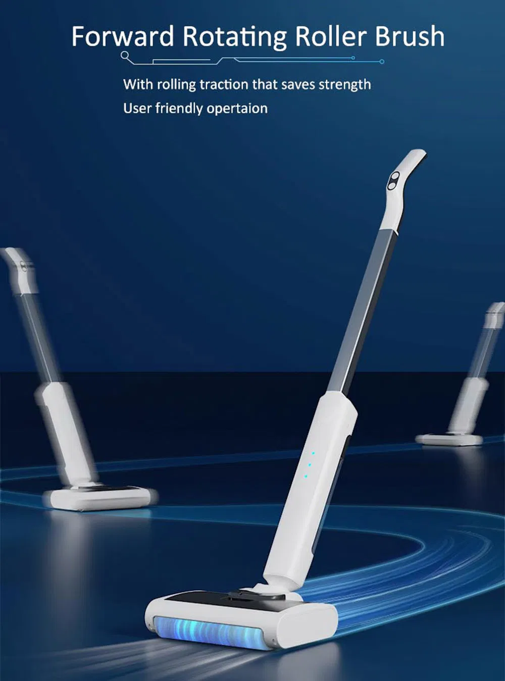 Portable Handheld Floor Cleaner Wet Dry Floor Scrubber for Tile Floor P12