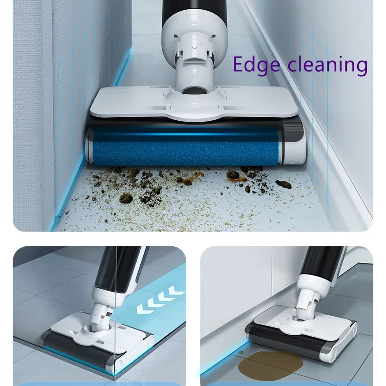 Household 15kpa Floor Cleaning Rechargeable Cordless Hot Drying Floor Scrubber
