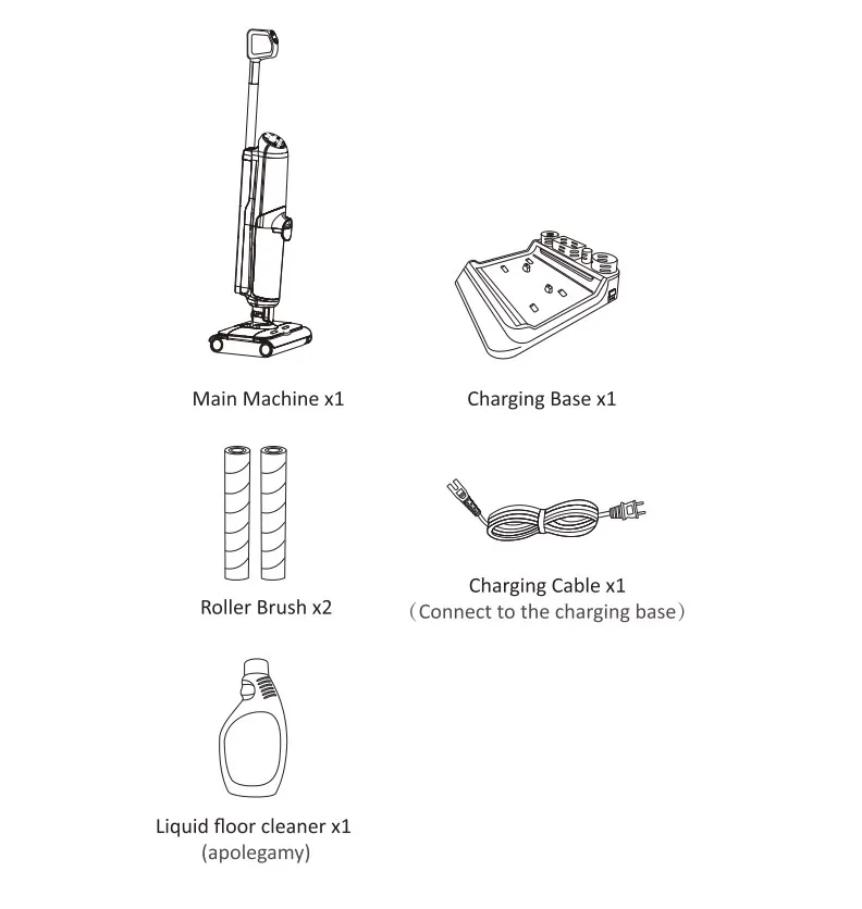 Household 15kpa Floor Cleaning Rechargeable Cordless Hot Drying Floor Scrubber