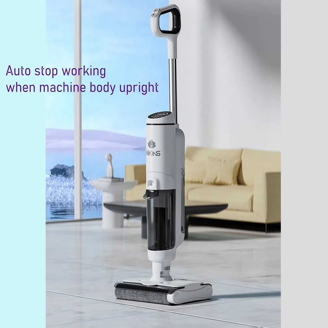Household 15kpa Floor Cleaning Rechargeable Cordless Hot Drying Floor Scrubber
