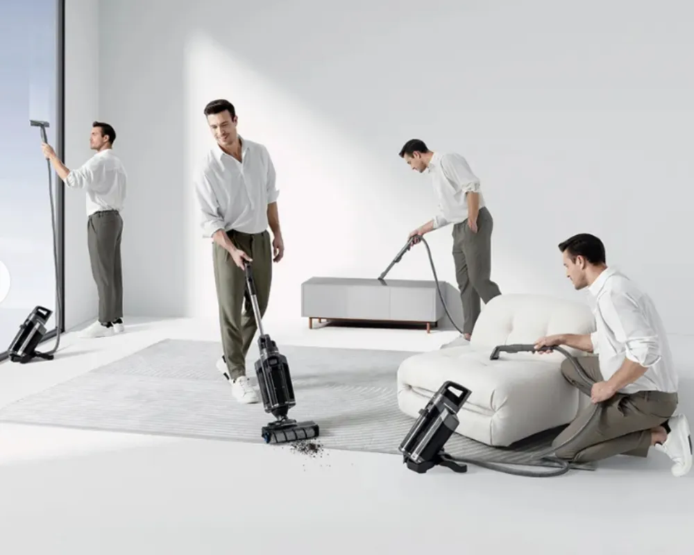 Multi-Purpose Cleaning System with Floor Washer Attachments