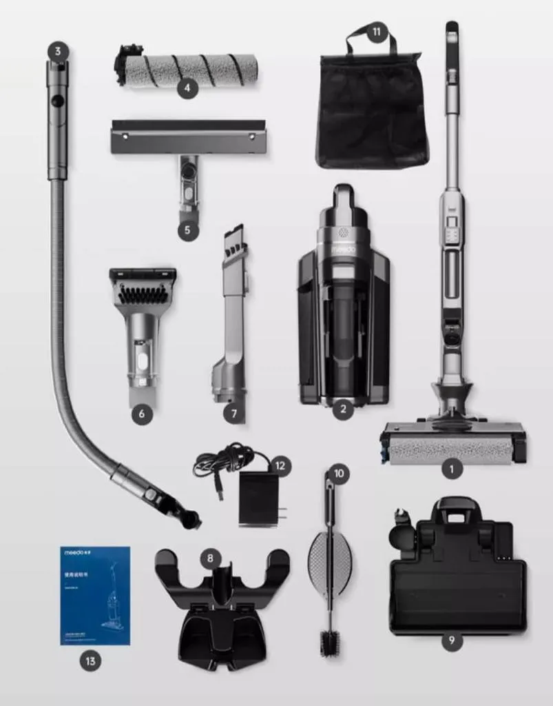 Floor Cleaning System with Washer and Polisher Accessories