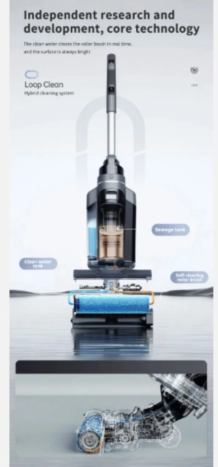 Floor Cleaning System with Washer and Polisher Accessories