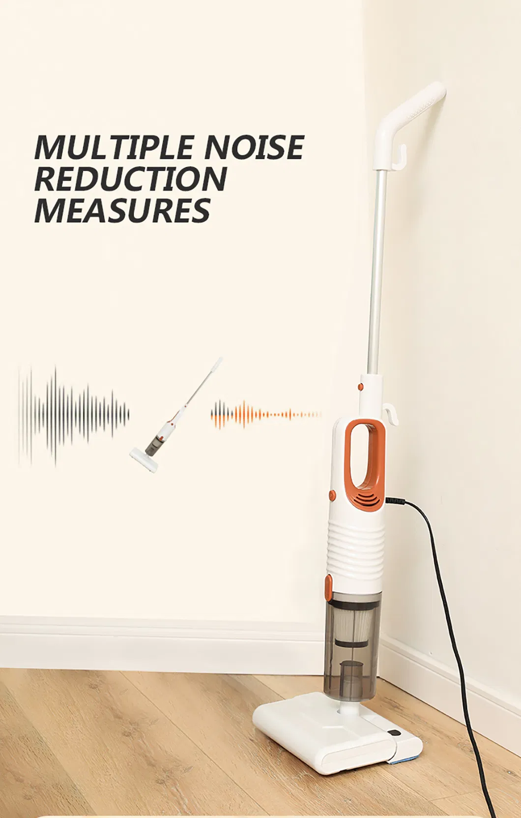 Heavy-Duty Wet and Dry Vacuum Cleaner, 5m Wire, 110/220V