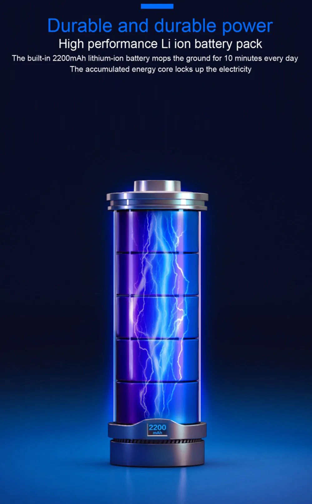 Electric Mop, Cordless Floor Scrubber for Floor Cleaning, Power Cordless Mop with Extension Handle, Electric Spin Mop