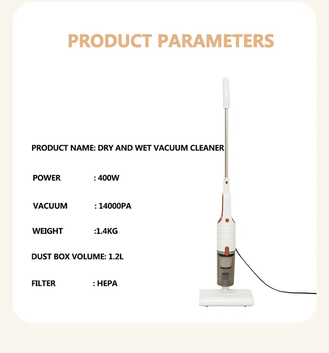 Wet and Dry Vacuum Cleaner with 5 Meter Wire and Water Tank