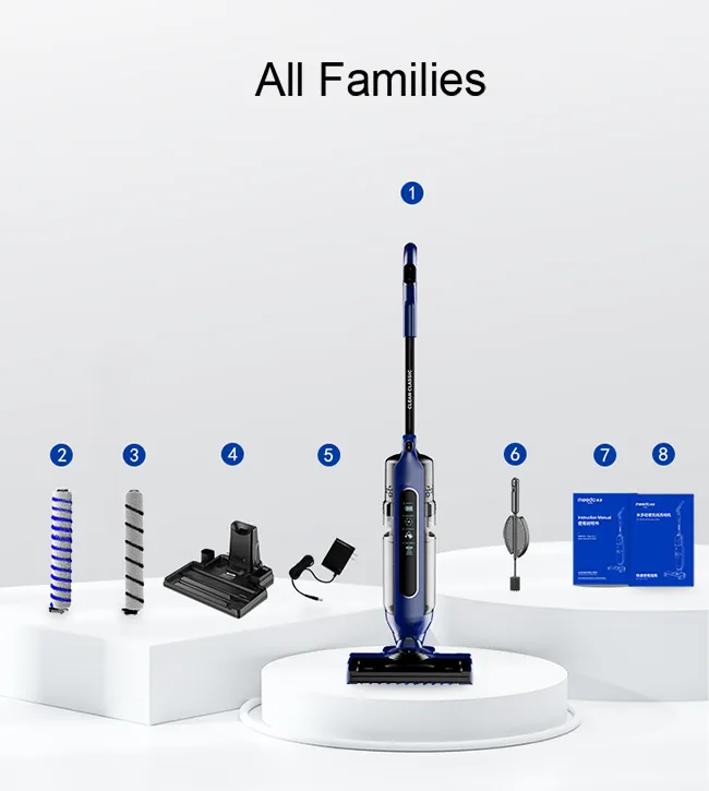 Lightweight Wet and Dry Floor Cleaner with Self Cleaning, One-Step Cleaning, Voice Assistance