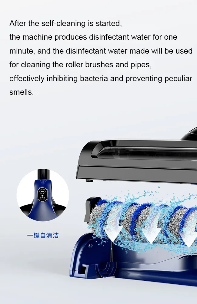 Lightweight Wet and Dry Floor Cleaner with Self Cleaning, One-Step Cleaning, Voice Assistance