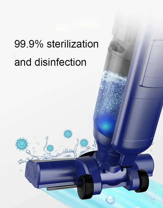 Lightweight Wet and Dry Floor Cleaner with Self Cleaning, One-Step Cleaning, Voice Assistance